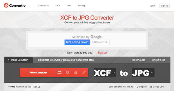 xcf to jpg converter free download