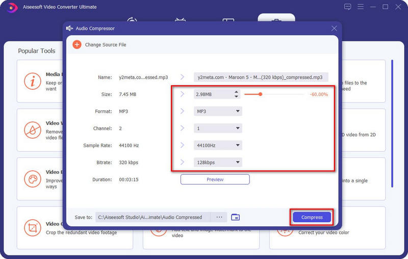 Adjust Parameter And Save