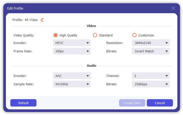 Profile Settings