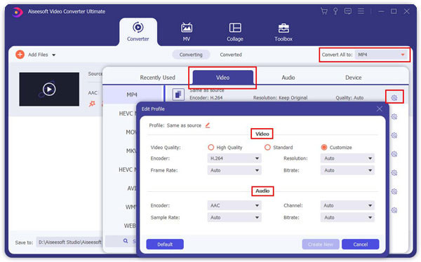 Adjust Profile Settings