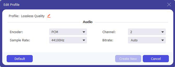 Edit the Audio Codec