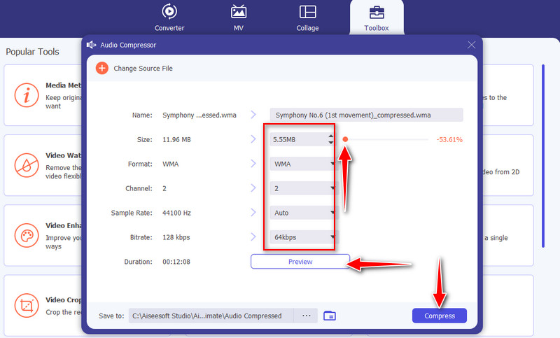 Compress WMA File