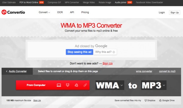 Converti WMA in MP3 online