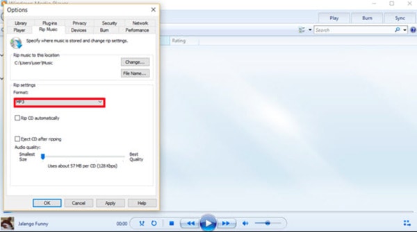 Конвертировать WMA в MP3 Windows Media Player