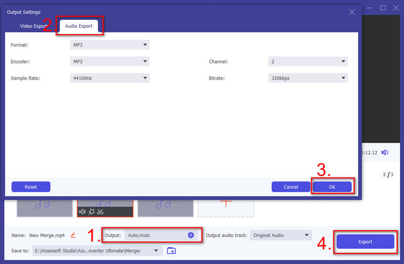 Export Combined Audio File