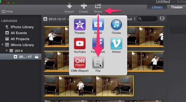 Export Video in iMovie