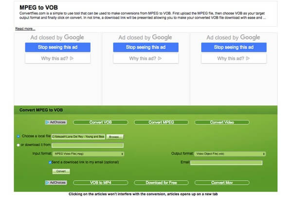 MPEG naar VOB Converter