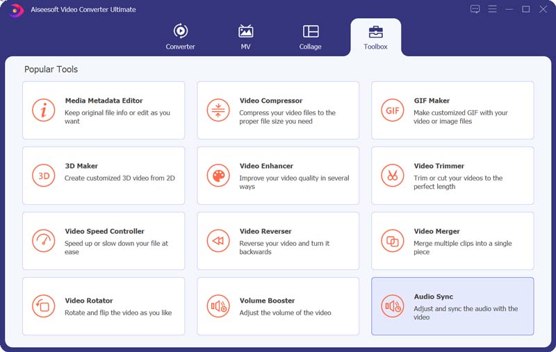 Válassza az Audio Sync lehetőséget a VCU-ból