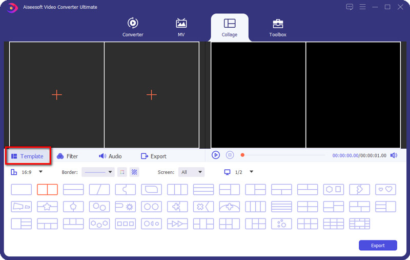 Selecteer Split Layout