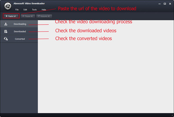 Screenshot of Aiseesoft Video Downloader 7.1.22