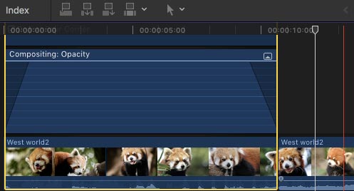 Add Transition using Shortcut in Final Cut Pro