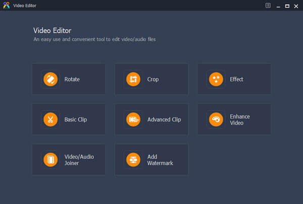 AVI Video Editor-grænseflade