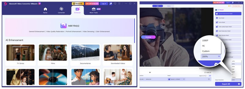 Convert Video t 4k in Aiseesoft