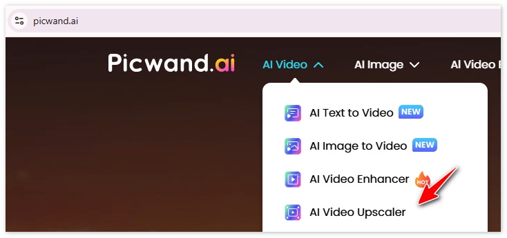 Choose Picwand Ai Video Upscaler