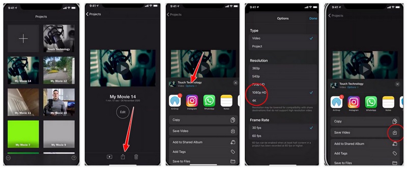 Convert to HD In Imovie IOS