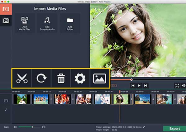 Video editor MOVAVI pro Mac