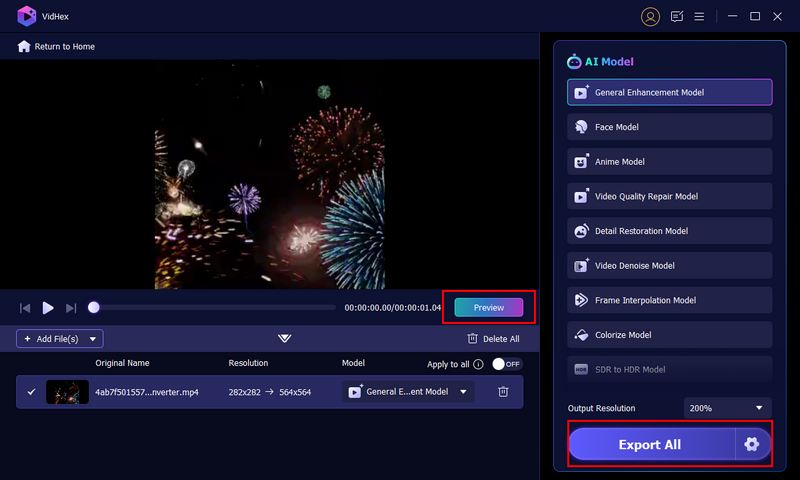 Preview And Export