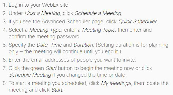 WebEx Meeting Připojte se