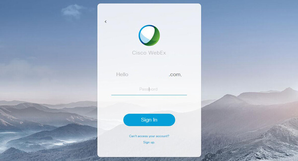 WebEx Meeting登录