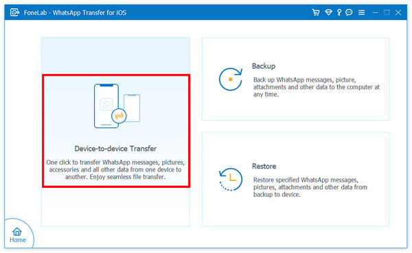 Selecteer Device to Device Transfer