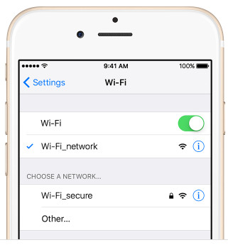 Sjekk iPhone Wi-Fi-tilkobling