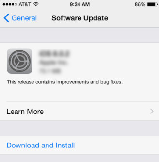 Oppdater til den nyeste iOS