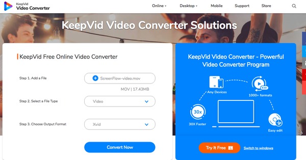 KeepVid gratis online video-omzetter