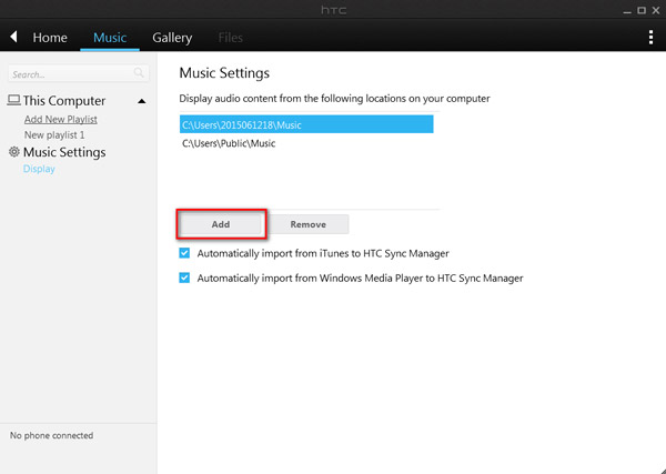 HTC Sync Manager ile Müzik Ekleyin