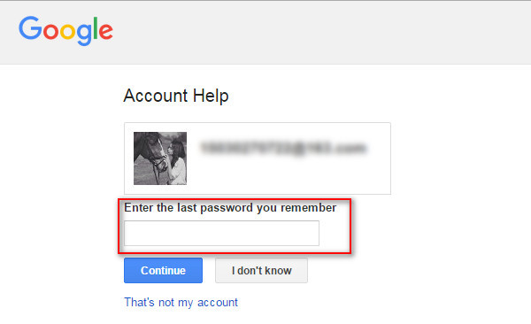 Enter the Last Password You Remember